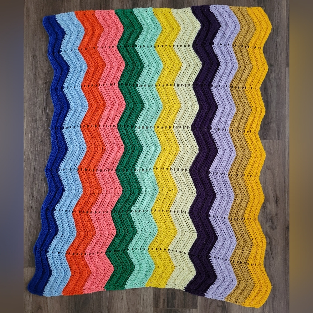 Colorful Handmade Crochet Blanket